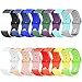 MLQSS 18mm 20mm 22mm Width Soft Silicone Smart Watch Bands,Quick Release Straps Compatible with Samsung Gear Sport,Adjustable Wrist Band for Ticwatch/Pebble/Huawei/Amazfit Pace Standard SmartWatch
