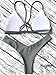 RIVERSONG Womens Sexy Thong Soft Padded Bikini Set Two Piece Swimsuits (Tag M(US 2-4), Army Green)