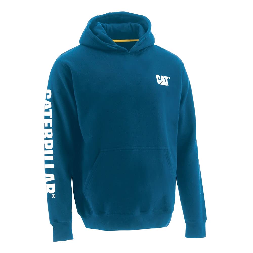 Cat Men's Trademark Banner Hoodies Featuring Logo