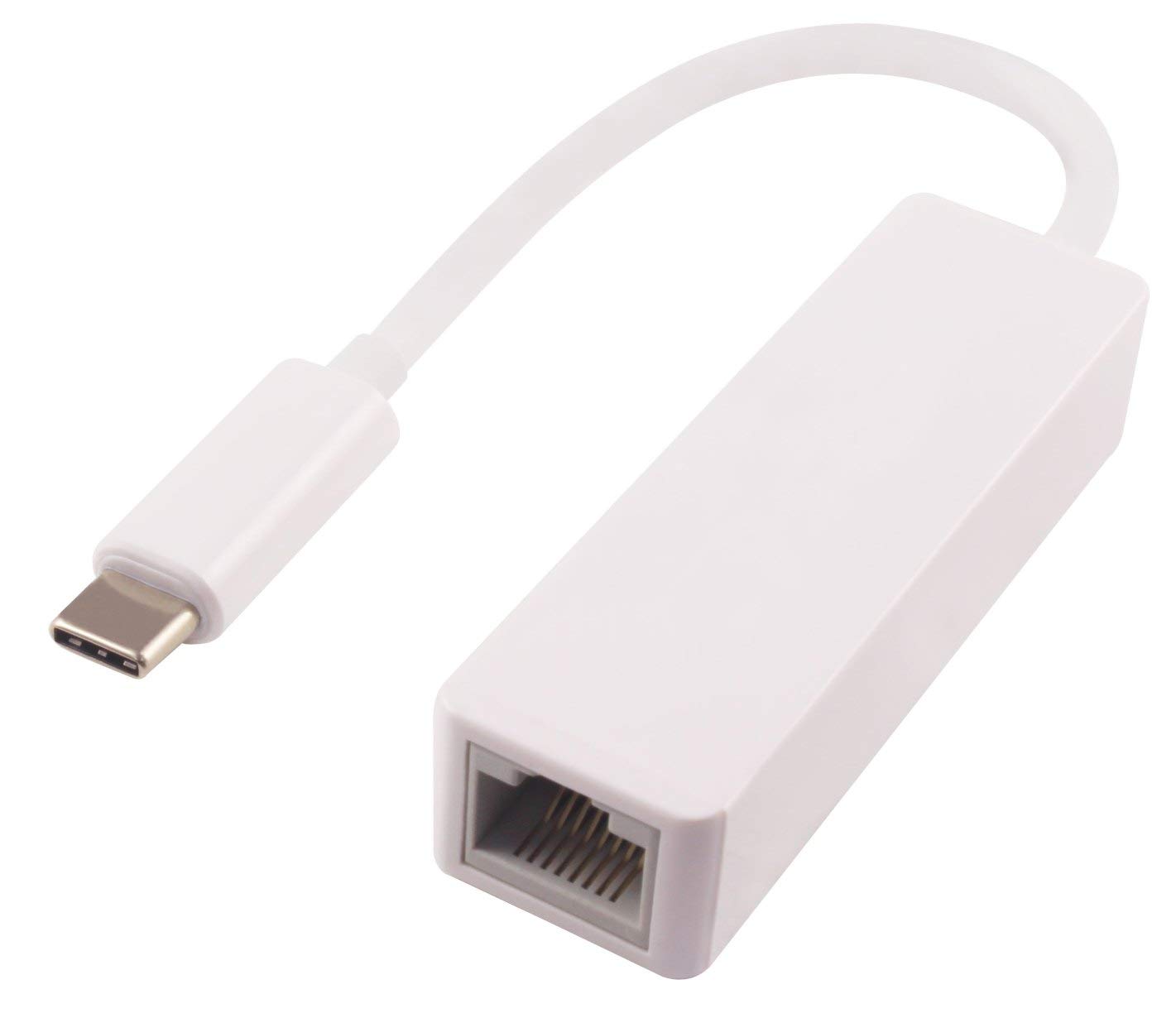 PremiumCord USB-C to Gigabit Ethernet RJ45 Adapter, USB 3.1 Type C to Ethernet, 1 Gbps, Gigabit Network, Colour White, Length 20 cm โ image 1