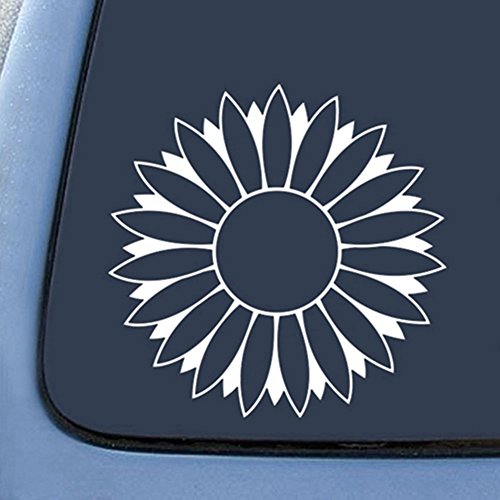 Oda Car Window Sunflower Decal Vinyl Sticker Bumper Stickers for Window Cars Laptops Sunflower White Bumper Sticker for Motorcycles Windows Cars Trucks Laptops - Thumbnail 2