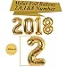 GLEIM 2018 Graduation Party Decorations Gold and Black Balloons 40 inch