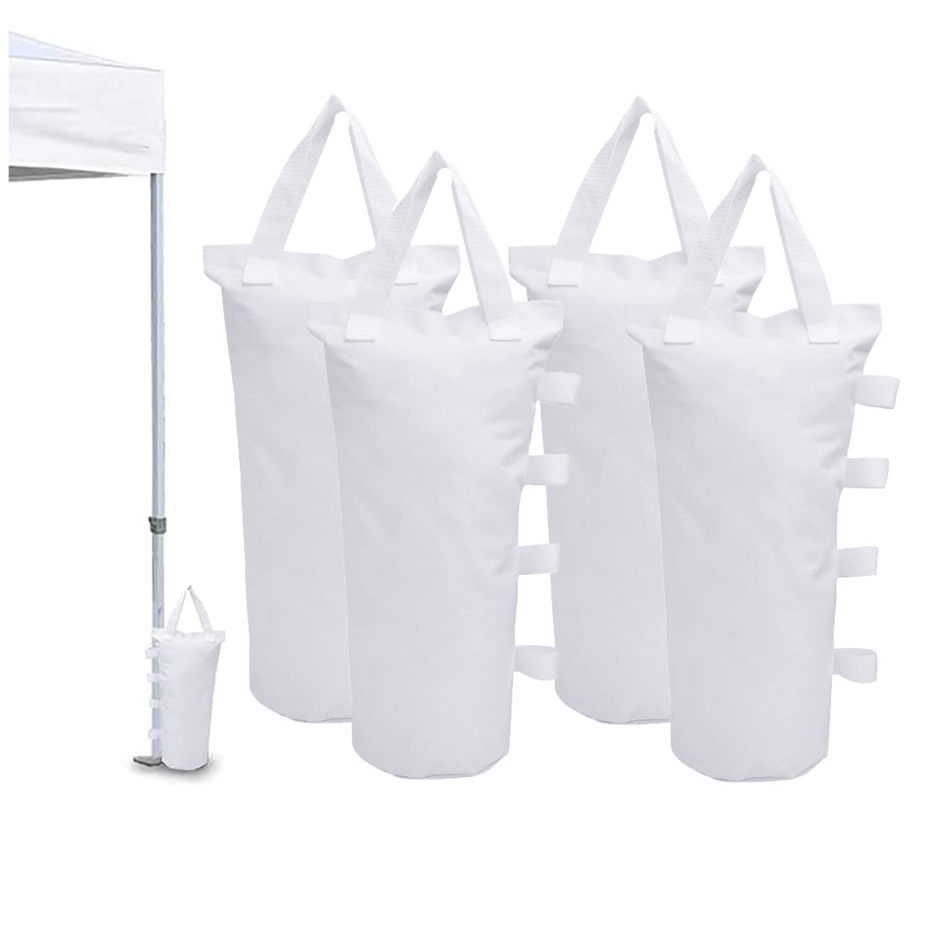 Photo 1 of MOPHOEXII Canopy Weights Bag Leg Weight for Pop up Canopy Tent, Sand Bags for Patio Umbrella Instant Outdoor Sun Shelter,4 Pack-White