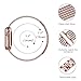 Glebo Flexible Loop Band Compatible with Apple Watch Band 42mm 44mm Women, Stainless Steel iWatch Band Bracelet Straps Accessories for Apple Watch Band 44mm Series 4, 42mm Series 3 2 1, Rose Gold