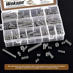 Wokape 240Pcs 15 Sizes Compression Springs