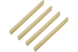 Soundspire Unbleached 4Pcs Bone Guitar Saddles Blank for Electric/Acoustic/Classical Guitars (Uncut DIY Replacement)
