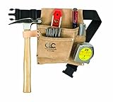 CLC Custom Leathercraft IP489X Suede Tool Bag & Poly Web Belt, 3 Pocket