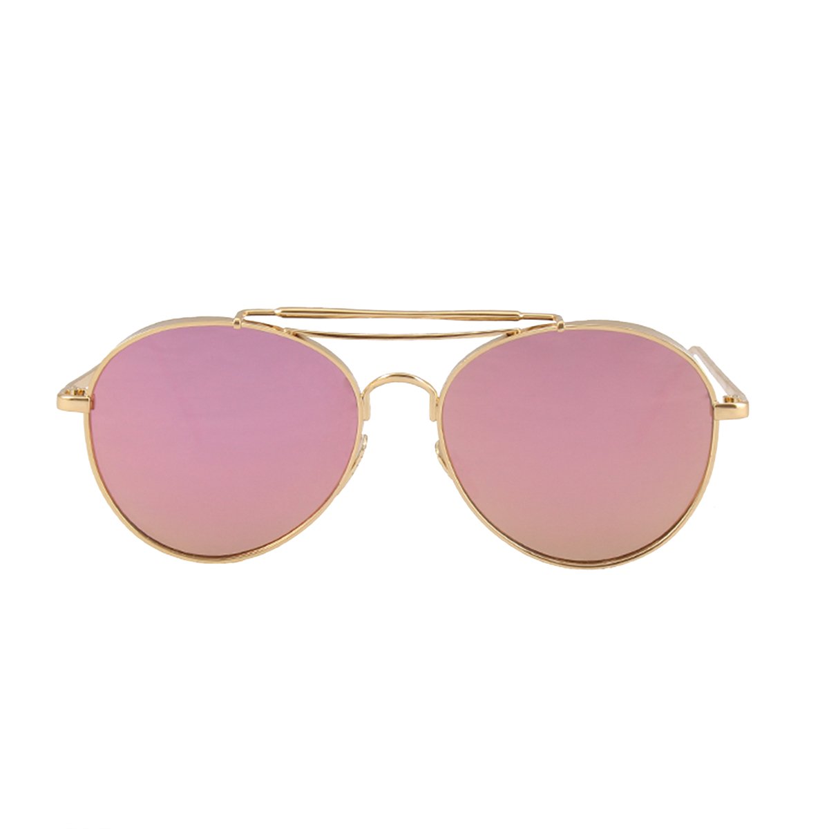 WISH CLUB Aviator Sunglasses for Women Men Round Polarized Fashion Unisex UV Retro Vintage Glasses(Pink)