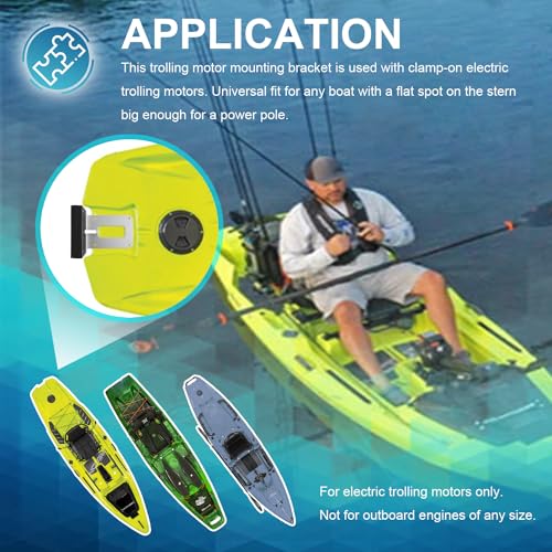 Deargooday Universal Transom Trolling Motor Mounting Bracket for Kayaks