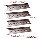 Hyco hyJ518A (4-pack) Stainless Steel Heat Plate Replacement for Select Gas Grill Models by Brinkmann, Charmglow and Others