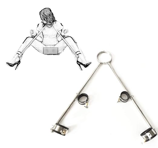 Luxus Spreizstange BDSM Bondage-Set, Handschellen + Fußfesseln + Neck Collar Verstellbare, Fesseln Restraints mit Metall Fess