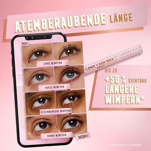 2000 Calorie Long Lash Era Mascara, Tubing Mascara für sichtbar längere Wimpern, wischfest, Fb. 002 Black Brown