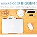 Large Size Laptop Desk NNEWVANTE Bamboo Bed Tray Adjustable Foldable Lap Desk Bed Serving w' Tilting Drawer Supports Laptops Up to 18 Inches