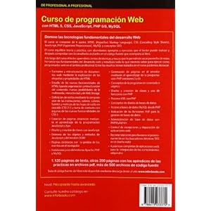 CURSO DE PROGRAMACION WEB: CON HTL5, CSS, JAVASCRIPT, PHP 5/6 Y MYSQL