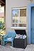 Keter 55 Gallon Resin Outdoor Box Table in One with Patio Furniture Cushion Storage, Grey