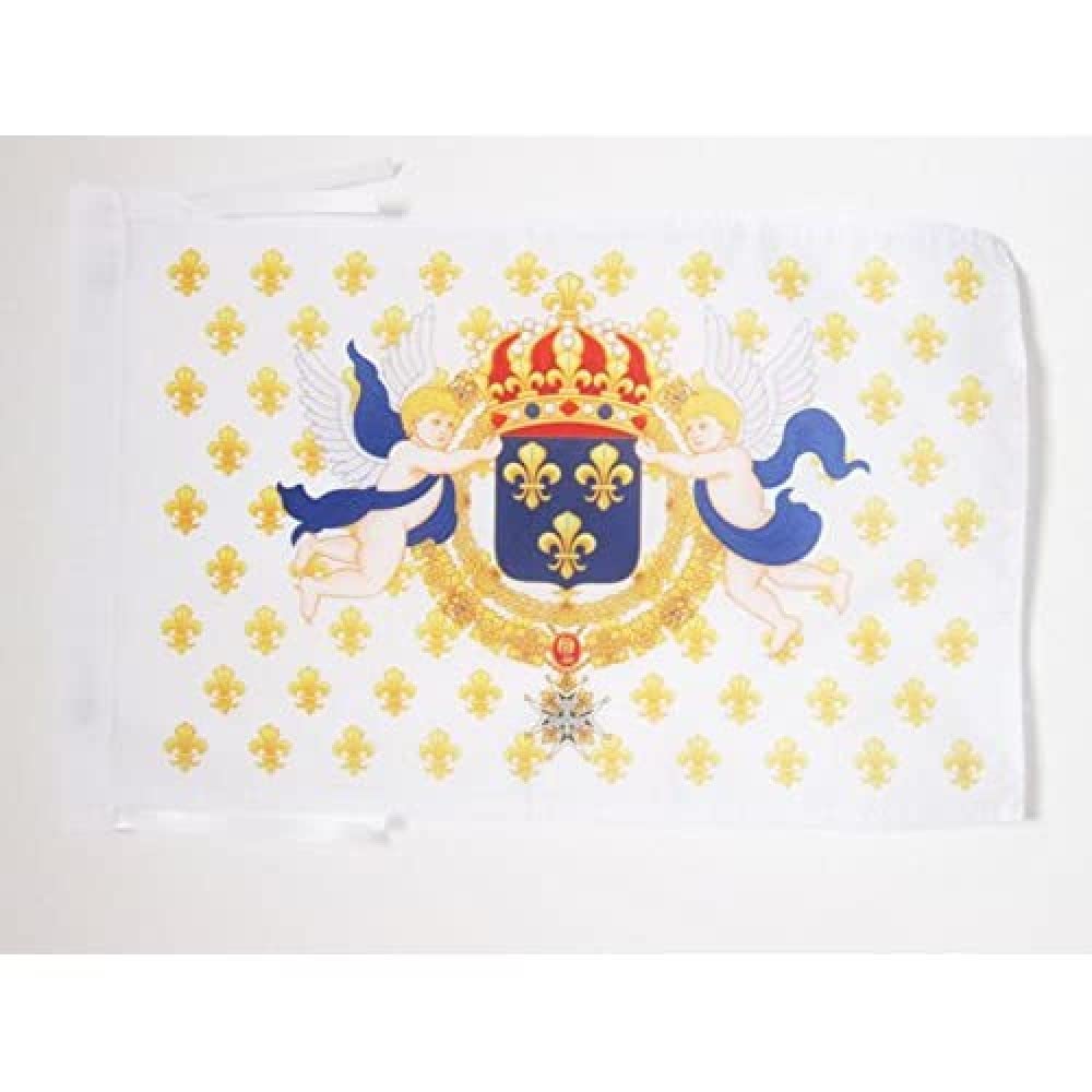 AZ FLAG - King of France Fleur-de-lis Flag - 18'' x 12'' - 100% Polyester French Kingdom Small Banner with Two Cords - Fade Resistant - Vivid Colors - 18x12 in - 45x30 Cm โ image 1