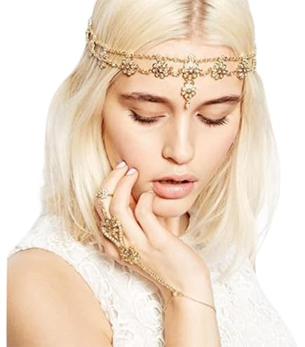 Amazon.com: Anglacesmade Bohemian Head Chain Crystal 