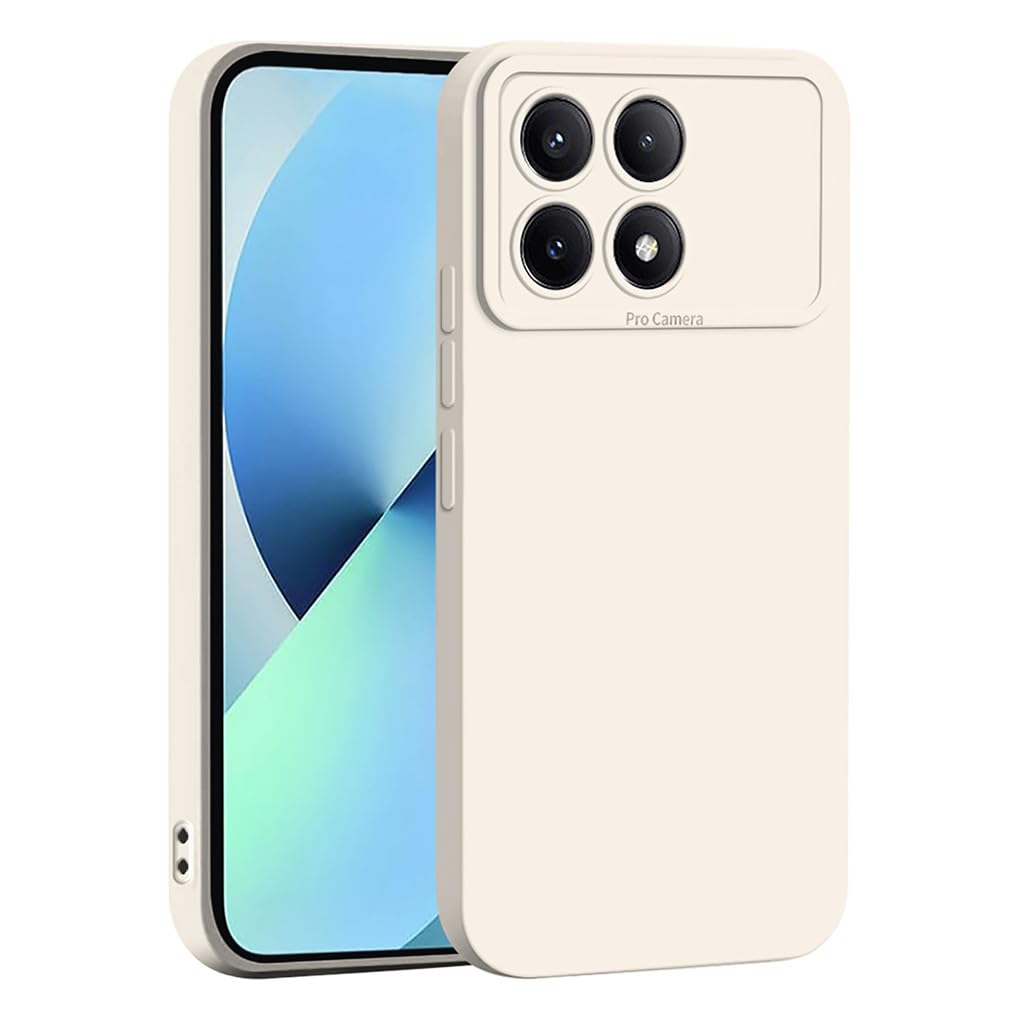 SEAHAI Case for Xiaomi Poco X6 Pro 5G, Ultra Thin Premium Soft Silicone Phone Cover with Thickened Camera Protection Design, Shockproof TPU Bumper Fashion Case Cover - White — image 1