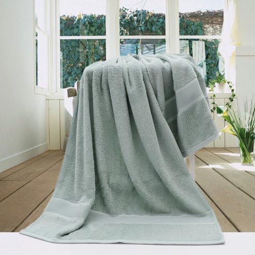 Summer cool bamboo carbon fiber large bath towel bath towel adult men and women a soft absorbent, light green