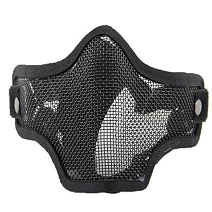 QMFIVE taktische stahlmatten masken hälfte gesichtsmaske schutzkleidung für airsoft paintball cosplay
