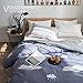 VM VOUGEMARKET 3 Piece Cloud Rain Duvet Cover Set Queen,100% Natural Cotton Reversible Stripe Duvet Cover with 2 Unique Pillowcases (Queen,Cloud 3)