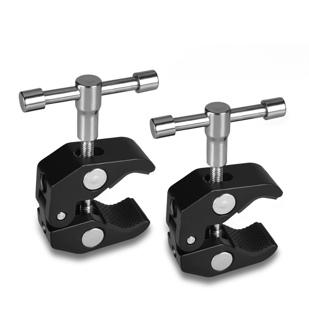 Photo 1 of KAGYOKU Super Clamp - 2 Pack with 1/4 and 3/8 Thread Crab Clamps for DSLR Rig Camera Monitor LED Light Microphones Photography