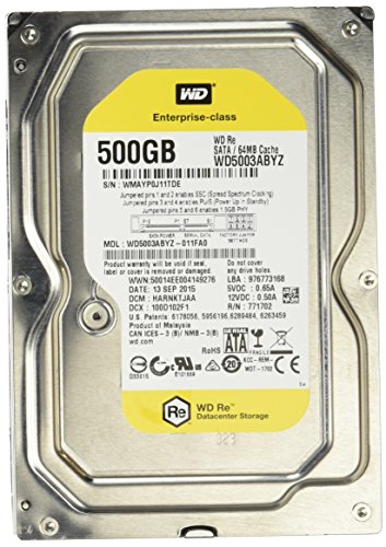 WD 500GB RE Enterprise Hard Drive SATA III 7200 RPM 64 MB - WD5003ABYZ