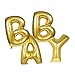 Lovne 40 Inch Gold Helium Foil Balloons, Baby Letter Balloon for Wedding Birthday Party