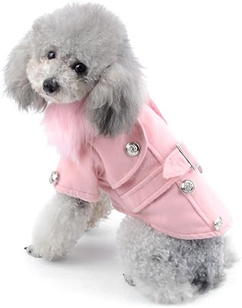 Amazon Com Selmai Small Dog Wool Coat Duffle Pet Jacket Yorkie