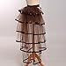 GRACEART Victorian Steampunk Tie-on Bustle Skirt Tutu Belt Lace Underskirt 105cm Length Brown