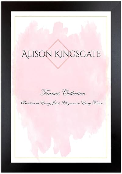 Alison Kingsgate Sleek 6X4 Picture Frame Black Engineered Wood Perspex Front