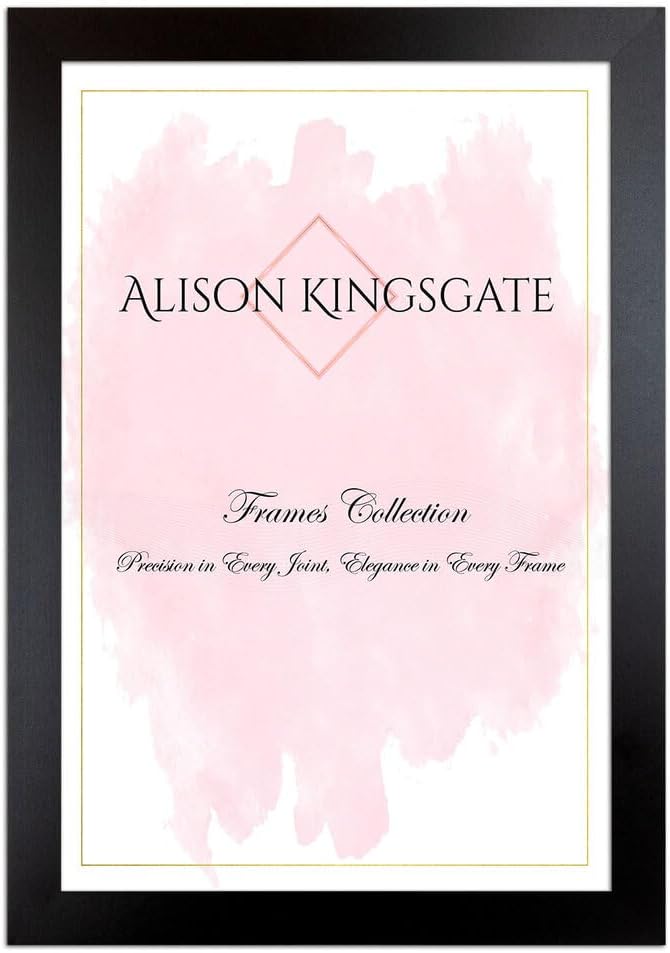 Alison Kingsgate Sleek 5X3.5 Picture Frame Black Engineered Wood Perspex Front