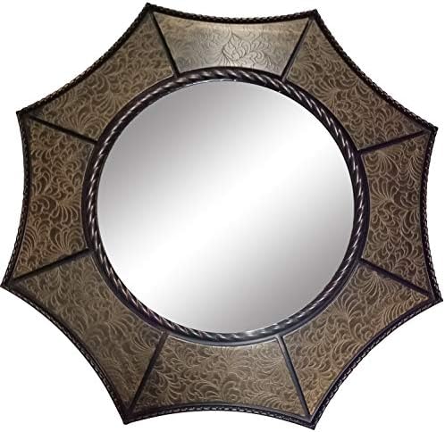 SANWISH Designer Large Size Wall Decor Mirrors for Living Hall Dinning Room Bed Room and Bath Rooms Size 55 X 55 (Gold)