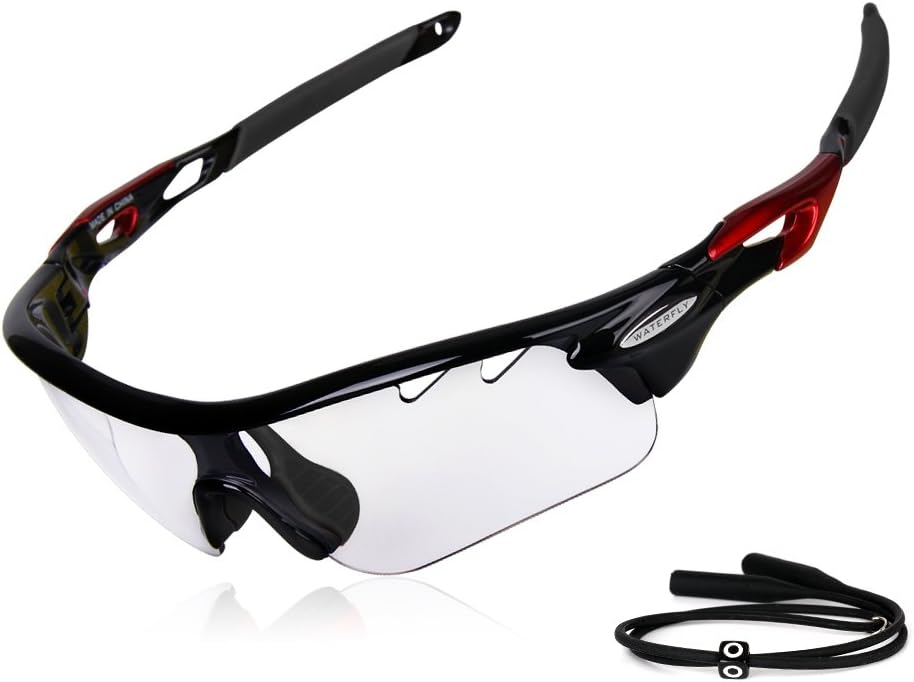 GARDOM Photochromic Sunglasses, Outdoor Sports Sunglasses with Silicone Strap UV Protection Glasses for Men Women Cycling Fishing Running Golf