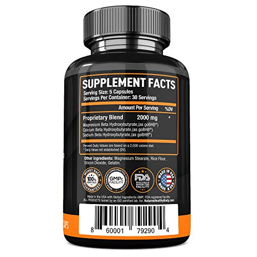 Keto 2000mg Diet Pills - Patented GoBHB Diet Supplement- Advanced Weight Loss, Improve Mental Focus, Extra Energy - Ketosis BHB 150 Capsules- Beta-Hydroxybutyrate and Exogenous Ketone -30 Days - Thumbnail 2