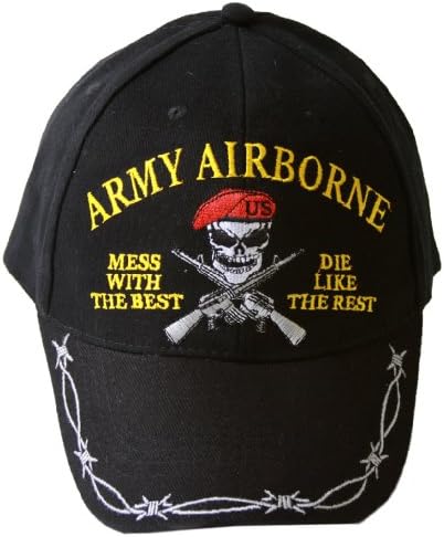 Army Airbourne Military Mess with the Best, Die like the Rest Buckle Hat