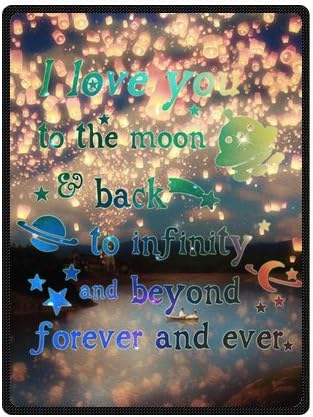 blanket and Comfortable I Love You to The Moon and Back Custom 58" x 80" (Large)