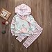 Baby Girls Long Sleeve Flowers Print Hoodie Top and Pants Outfit … (80 (6-12M), Pink)