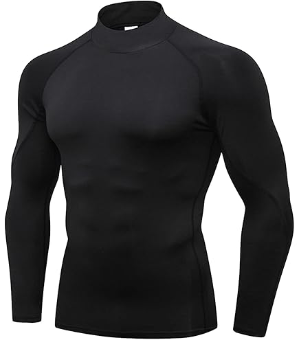 Audoc Compression Shirt Men 3 Pack Long Sleeve Base Layer Tops