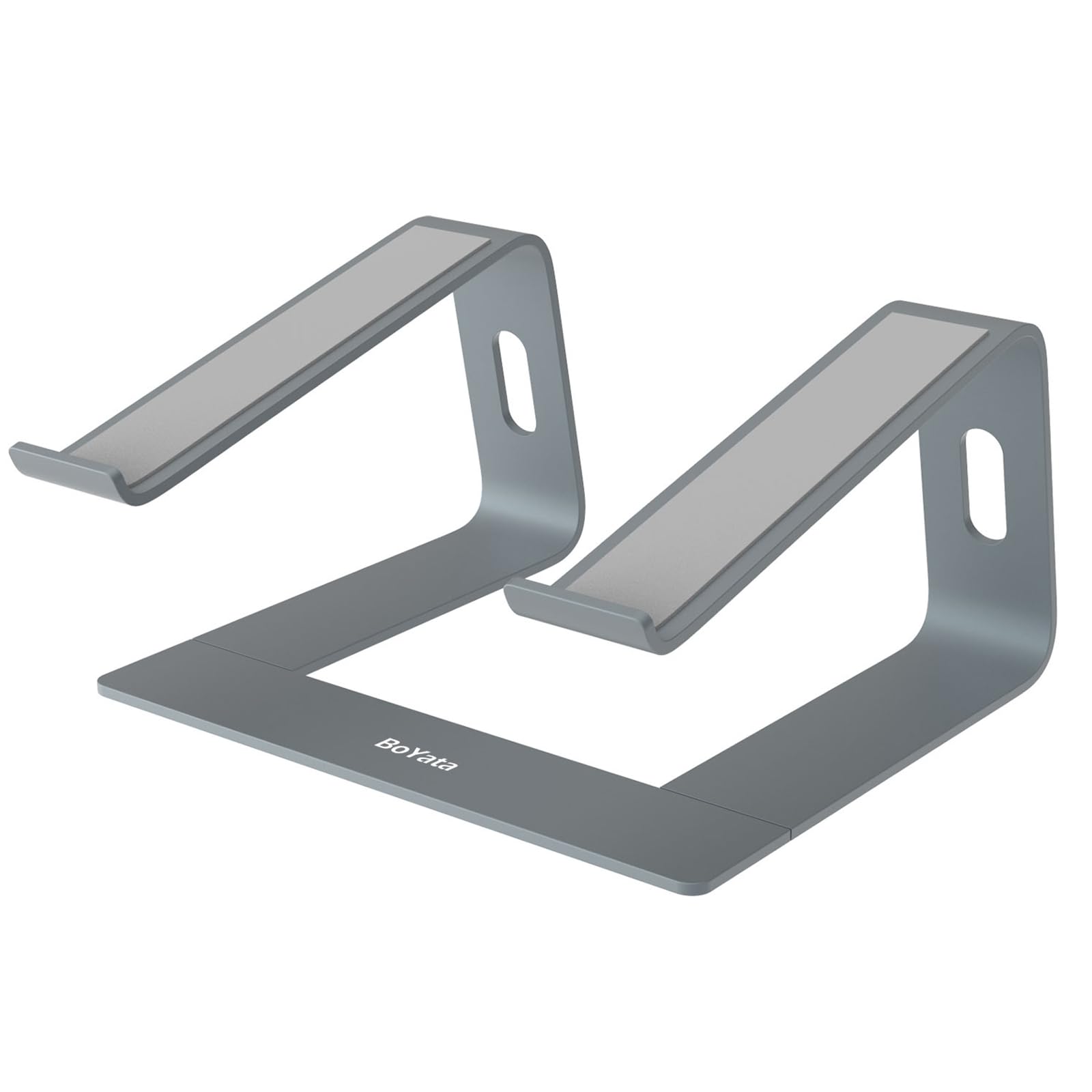 BoYata Laptop Stand: Dismountable with Ventilation, Portable Notebook Stand Compatible with Laptop (10 inch ~ 15.6 inch) MacBook Pro/Air, Dell, HP, Samsung, Acer (Gray)