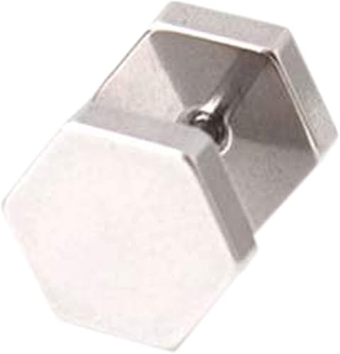 Amazon Z ボディピアス 18g メンズ ストレートバーベル ボルトナット ネジ ボルトサイズ 5mm カラー シルバー ステンレス 軟骨ピアス ヘリックス 18ゲージ コスプレ パンク ロック ボディピアス 通販