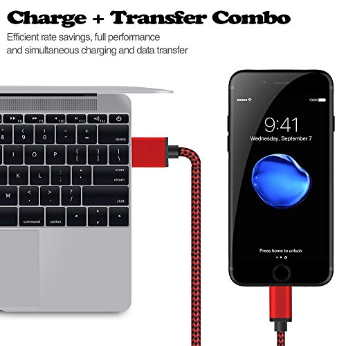 image for ZestyChef iPhone Charger, MFi Certified iPhone Cable 4 Pack [3/6/6/10F