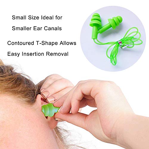 6 Pair Reusable Silicone Ear Plugs, Waterproof, Ultra Comfortable Noise Reduction Earplugs for Sleeping, Swimming, Concerts and Airplanes - Thumbnail 2