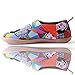 UIN Women's Rainbow Girl Beautiful Travel Canvas Loafer Shoes Multicolor