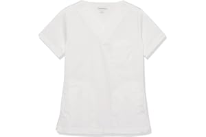 Amazon Essentials Women's Classic Fit V-Neck Short Sleeve Scrub Top (Available in Plus Size)