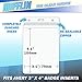Mifflin-USA Large (L) Vertical ID Badge Holders (Clear, 3x4 inch, 10 Pack), Plastic Nametag Covers with Zipper, Name Tag Holder