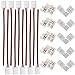 FSJEE 8mm 3528/2835 LED Strip Light Connectors Kits with 10PCS L Shape 2 Pin Right Angle Corner Solderless Connector and 10PCS 2 Pin 8mm Wide LED Solderless Connect Wire for 2835 Single Color Strips