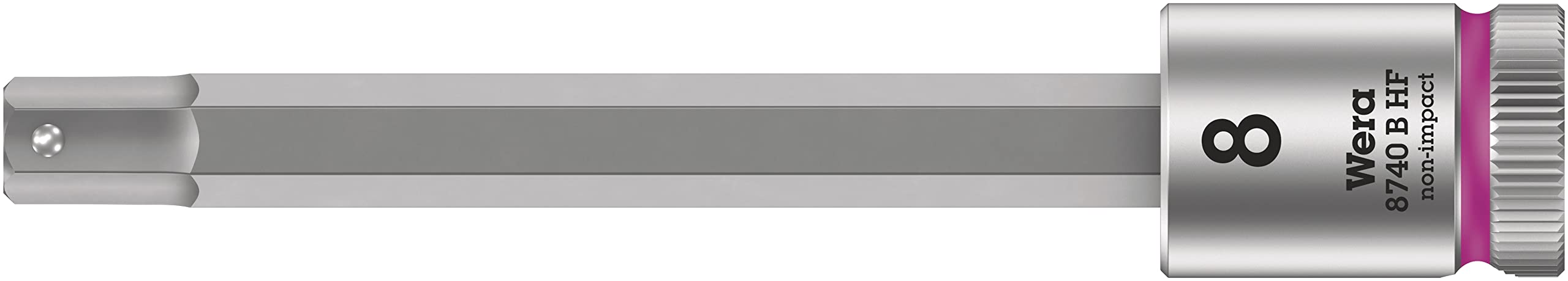 Wera 05003040001 8740 B Holding Function Zyklop In-Hex Bit-Socket, Pink, 3/8-Inch, 8 x 100.5 mm