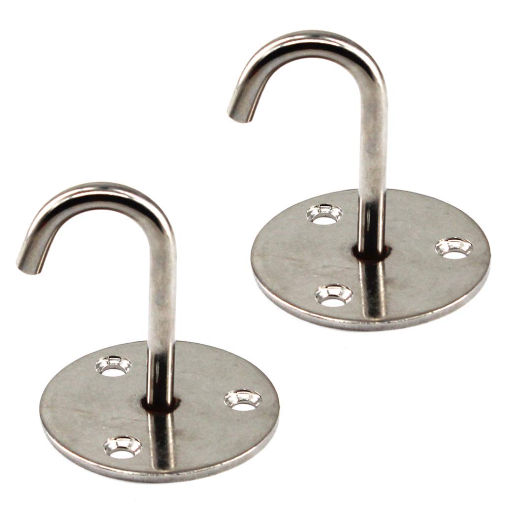 Diy Tools Stainless Steel Round Base Screws Mount Ceiling Hooks