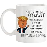 Fonhark - Funny Trump Sergeant Coffee Mug, Police Officer Novelty Cup, 11 Oz White